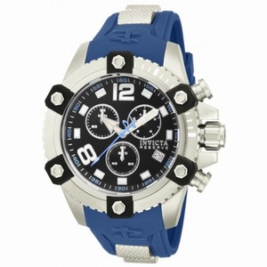 Invicta Reserve Chronograph Black Dial Blue Polyurethane Men's Watch 80359