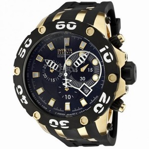 Invicta Reserve Chronograph Black Dial Rubber Men's Watch 0913