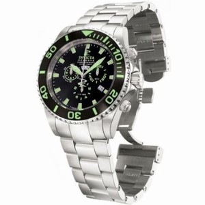 Invicta Reserve Chronograph Black Dial Stainless Steel Men's Watch 1021