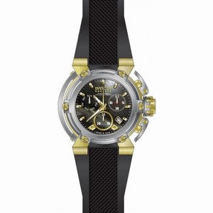 Invicta Reserve Chronograph Black Mother of Pearl Dial Black Polyurethane Men's Watch 18339