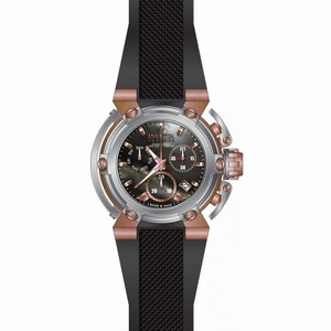 Invicta Reserve Chronograph Black Mother of Pearl Dial Black Polyurethane Men's Watch 18340