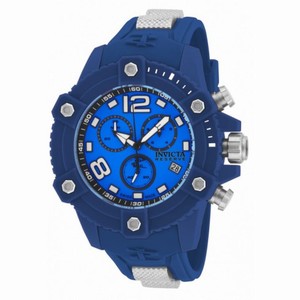 Invicta Reserve Chronograph Blue Dial Blue Polyurethane Men's Watch 17290