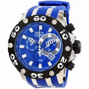 Invicta Reserve  Chronograph  Blue Dial Blue Rubber Men's Watch 0906