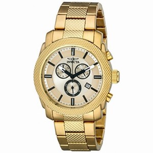 Invicta Reserve Chronograph Champagne Dial 18kt Gold-plated Men's Watch 18014