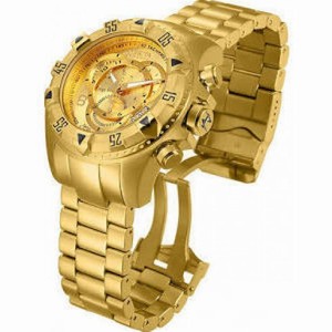Invicta Reserve Chronograph Gold Dial Gold Ion-plated Men's Watch 14473