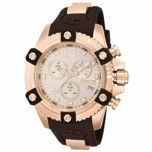 Invicta Reserve Chronograph Rose Dial Black Polyurethane Men's Watch 80364
