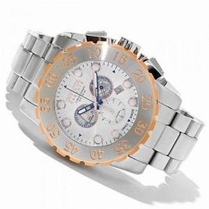 Invicta Reserve Chronograph Silver Dial Stainless Steel Men's Watch 11026