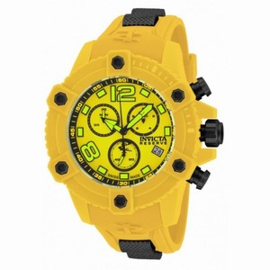 Invicta Reserve Chronograph Yellow Dial Yellow Polyurethane Men's Watch 17294