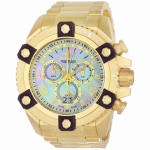 Invicta Reserve Collection Arsenal Chronograph Mother of Pearl Dial Gold-plated Men's Watch 0341