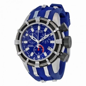Invicta Reserve Collection Chronograph Blue Rubber Men's Watch 6433