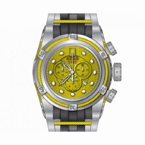Invicta Reserve Jason Taylor Bolt Zeus Chronograph Yellow Dial Stainless Steel Men's Watch 14431