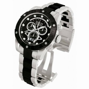 Invicta Reserve Leviathan II Chronograph Black Dial Stainless Steel and Black Polyurethane Men's Watch 0331