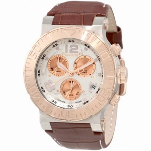 Invicta Reserve Ocean Reef Chronograph Silver Dial Brown Leather Men's Watch 1851