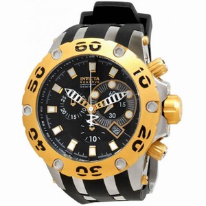 Invicta Reserve Specialty Two Tone Case Black Dial Chronograph Men's Watch 0908
