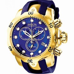 Invicta Reserve Sub-Aqua Venom Chronograph Blue Dial Blue Polyurethane Men's  Watch 6113