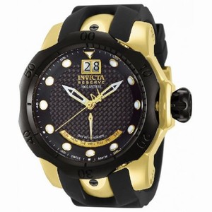 Invicta Reserve Venom Black Carbon Fiber Dial Gold-tone Men's Watch 13852
