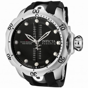 Invicta Reserve Venom Black Dial Black Rubber GMT Sport Men's Watch 0804