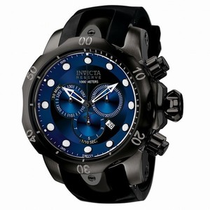 Invicta Reserve Venom Chronograph Blue Dial Black Polyurethane Men's Watch F0003