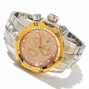 Invicta Reserve Venom Chronograph Rose Dial Stainless Steel Men's Watch 10802