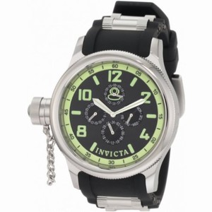 Invicta Russian Chronograph Diver Multi-Function Black And Green Dial Polyurethane Men's Watch 1798