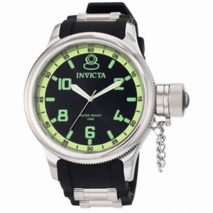 Invicta Russian Diver Black Dial Black Polyurethane Men's Watch 1433