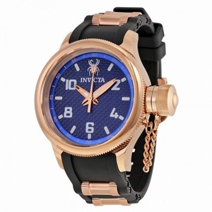Invicta Russian Diver Blue Dial Black Polyurethane  Men's Watch 17949
