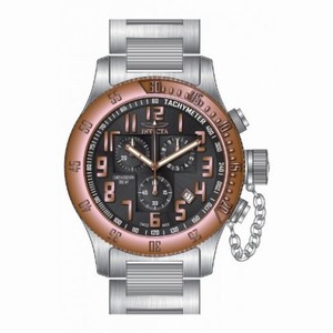 Invicta Russian Diver Chronograph Black Dial 18Rose Gold Ion-plated Men's Watch 15556