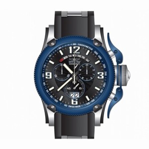 Invicta Russian Diver Chronograph Black Dial Black Polyurethane Men's Watch 12439