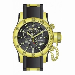Invicta Russian Diver Chronograph Black Dial Black Polyurethane Men's Watch 15562