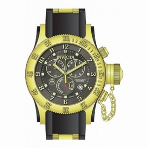 Invicta Russian Diver Chronograph Black Dial Black Polyurethane Men's Watch 15564