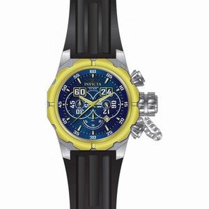 Invicta Russian Diver Chronograph Blue Dial Black Silicone Men's Watch 21630