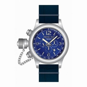 Invicta Russian Diver Chronograph Blue Dial Blue Leather Men's Watch 18575