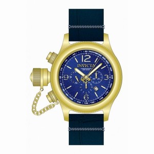 Invicta Russian Diver Chronograph Blue Dial Blue Leather Men's Watch 18577