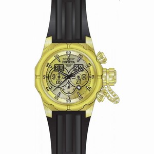 Invicta Russian Diver Chronograph Gold Dial Black Silicone Men's Watch 21628