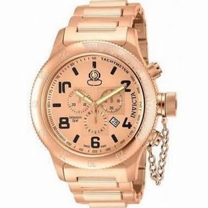 Invicta Russian Diver Chronograph Rose Dial Rose Gold Ion-plated Men's Watch 15477