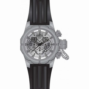 Invicta Russian Diver Chronograph Silver Dial Black Silicone Men's Watch 21633