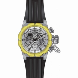 Invicta Russian Diver Chronograph Silver Dial Black Silicone Men's Watch 21678