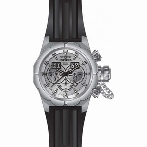 Invicta Russian Diver Chronograph Silver Dial Black Silicone Men's Watch 21680