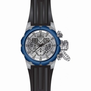 Invicta Russian Diver Chronograph Silver Dial Black Silicone Men's Watch 21681