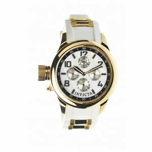 Invicta Russian Diver Gold Dial White Rubber Mid-Size Watch 1815