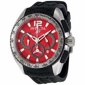 Invicta S1 Racing Chronograph Red Dial Stainless Steel Men's Watch 1452