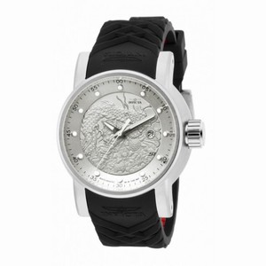 Invicta S1 Rally Automatic Silver Dial Black Silicone Men's Watch 15862
