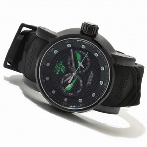 Invicta S1 Rally Black Dial Green Accent Black Rubber Men's Watch 12788