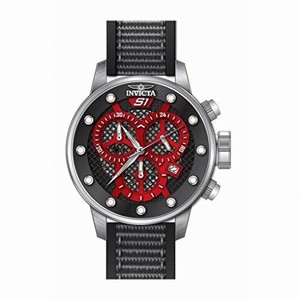 Invicta S1 Rally Chronograph Black Dial Black and Grey Polyurethane Men's Watch 19620