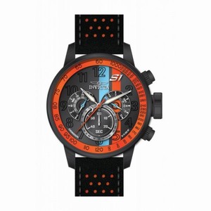 Invicta S1 Rally Chronograph Black Dial Black and Orange Leather Men's Watch 19288