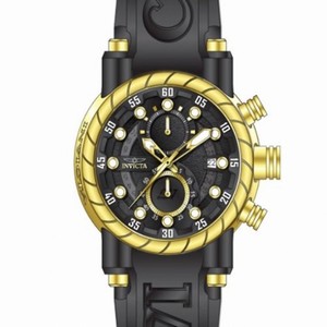 Invicta S1 Rally Chronograph Black Dial Black Polyurethane Band Men's Watch 14185