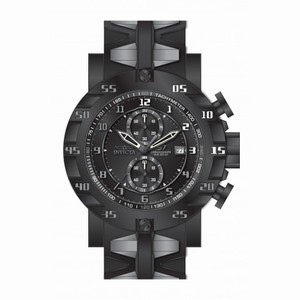 Invicta S1 Rally Chronograph Black Dial Black Polyurethane Men's Watch 19708