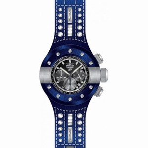 Invicta S1 Rally Chronograph Black Dial Blue Leather Men's Watch 19178