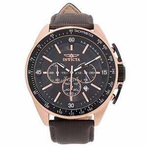 Invicta S1 Rally Chronograph Black Dial Brown Leather Men's Watch 15909