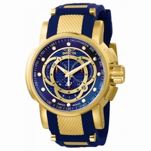Invicta S1 Rally Chronograph Blue Carbon Dial Blue Polyurethane Men's Watch 10564